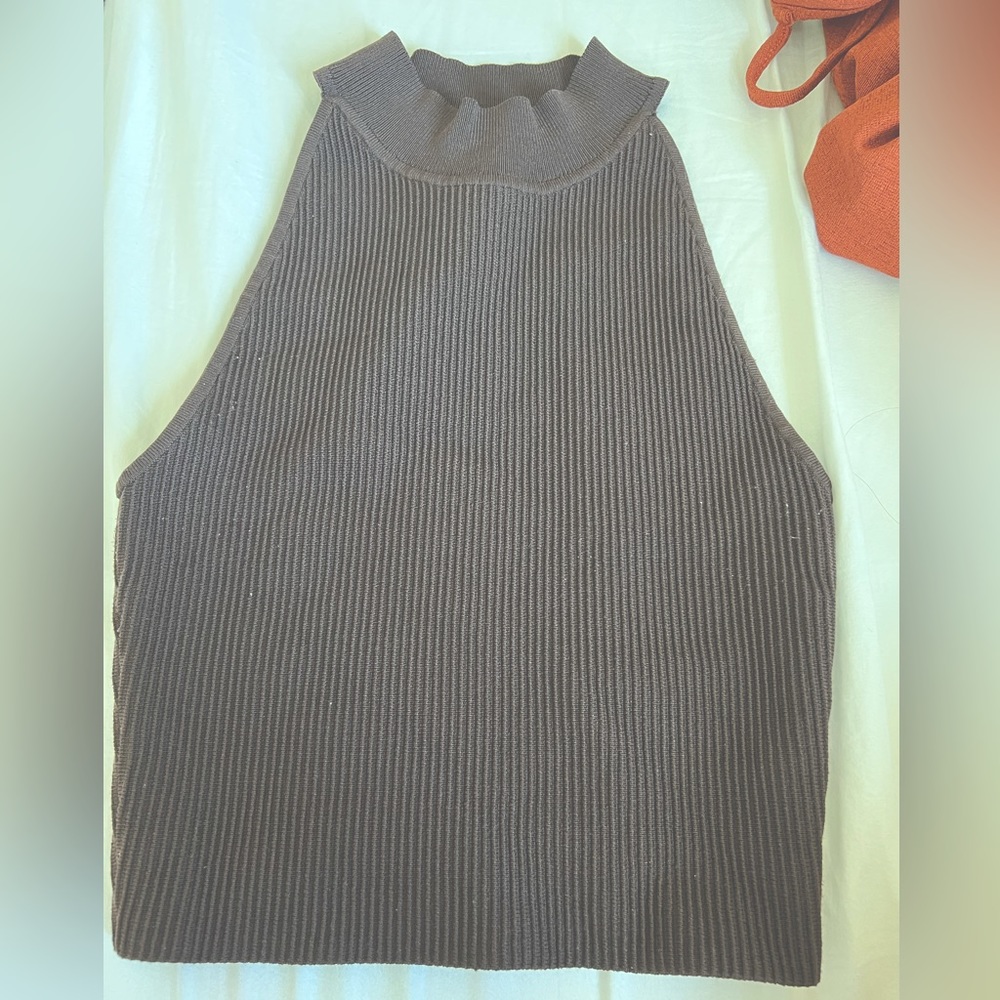 Aritzia ribbed brown tank